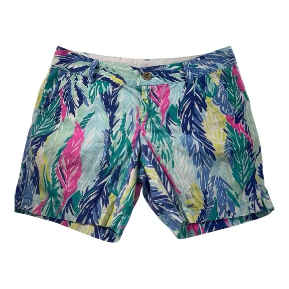 Lilly Pulitzer Jayne Shorts Womens Size 4 Lightweight As A Feather Tropical - Picture 2 of 11